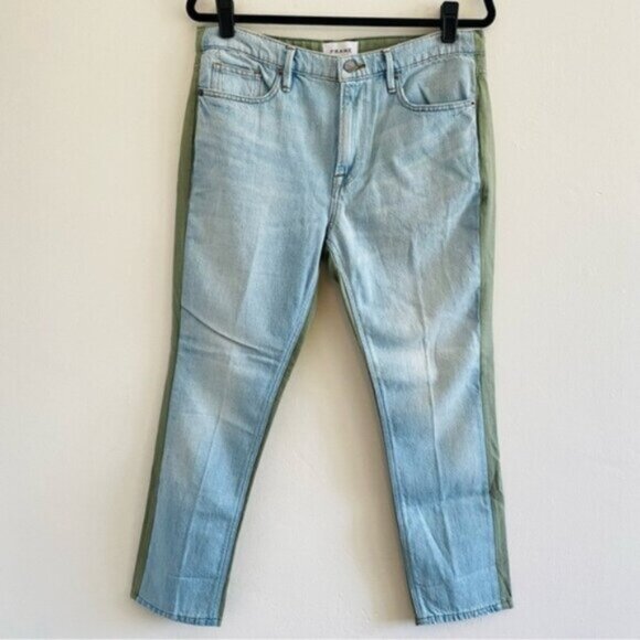FRAME Denim Le Beau Boyfriend Jeans 27 Canteburry Wash 100% Cotton Pants $275 - Picture 2 of 12